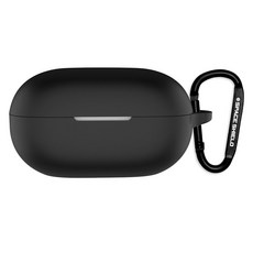 SPACE SHIELD Beats Solo Buds 相容矽膠鑰匙圈保護殼, 單一商品, 黑色