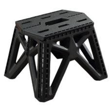 Skywiz 可折疊塑膠外折式迷你椅, 黑色