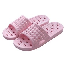 여성용 블럭마트 부드러운 물빠짐 욕실화, 핑크, 1개