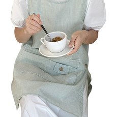 HANSGALLERY 泡泡紗托育教師圍裙 XL, 綠色, 1個