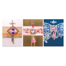 From&To 一組 3 張傳統圖案卡 FT3005-456, 混色, 1組