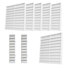 Rieno隱私保護窗簾 25cm*6入+5cm*2入組, 白色, 1組