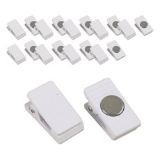 S&Q 備忘錄迷你磁鐵夾, 20個, 白色