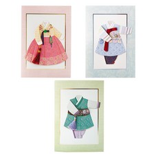 From&To 兒童傳統韓服卡片3件組 FT216-123, 混合色