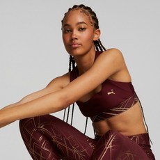 푸마 여성용 데코 글램 미드 임팩트 스포츠 브라 522253