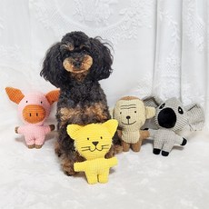 Maa 小狗拔河遊戲動物啾啾玩偶 4件組, 1套, 混合顏色