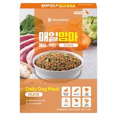 골드로니 1세이상 강아지 매일맘마 순살 화식사료, 오리, 240g, 1개