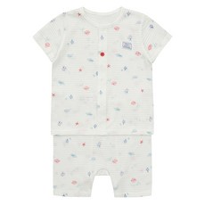 Tartine et Chocolat 嬰幼兒透氣短袖圖案內衣上下套裝