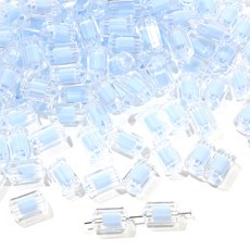 Allode 彩色冰柱糖漿感圓珠 DIY串珠 12 x 7 mm 50入, 4個, A04 藍色