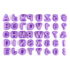 Bestom 迷你數字字母餅乾模具 40件組, 紫色, 1套