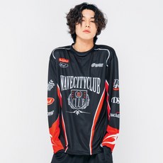 Duckdive 男女通用 Racer2 標誌網眼長袖訓練上衣
