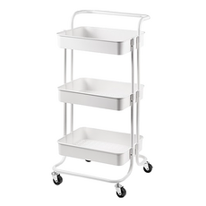 Tamsaa 可移動置物架 42 x 39.5 x 88cm, 白色, 3層