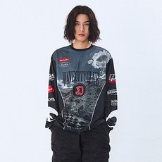 Duckdive 男女通用賽車手標誌網眼運動長袖上衣