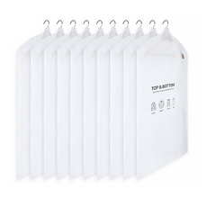 comet 簡約衣物防塵套 西裝用 白色, 1入, 10個