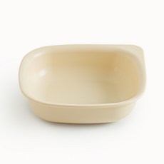 TACKAON 兒童方形Ecogen麥片碗, 1個, 黃色