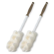 babybear 韓國製造 浮雕一字型奶瓶刷, 棕色, 2個