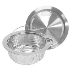 msliving 304不鏽鋼排水口濾網 + 蓋子組 深型, 銀色, 1套