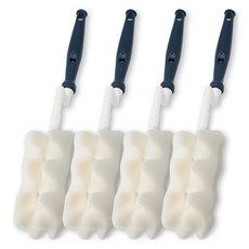 babybear 韓國製造 浮雕旋轉式奶瓶刷, 海軍藍, 4個