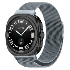 SPACE SHIELD 相容Galaxy Watch Ultra金屬錶帶, 深灰色