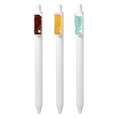 큐티 파츠 쿠키 젤펜 0.5mm, 랜덤발송, 3개