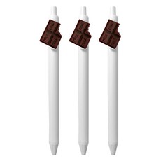 큐티파츠 젤펜 초콜릿 0.5mm, 브라운, 3개