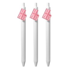 큐티파츠 젤펜 초콜릿 0.5mm, 핑크, 3개