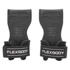 FLEXBODY 健身握力帶 硬舉 引體向上 拉力帶, 1個, 黑色