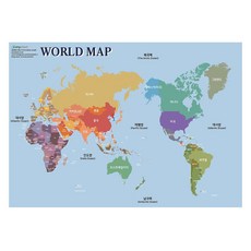 anysheet 世界地圖壁貼 ASMAP-01, 1個