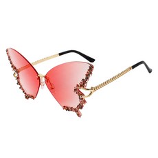 Allode 蝴蝶閃亮派對眼鏡, TYPE05粉紅色, 1個