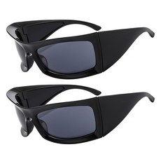 Allode 潮人時髦派對眼鏡, TYPE01亮面黑, 2個