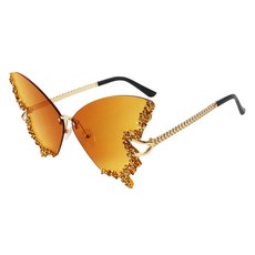 Allode 蝴蝶閃亮派對眼鏡, TYPE06黃色, 1個