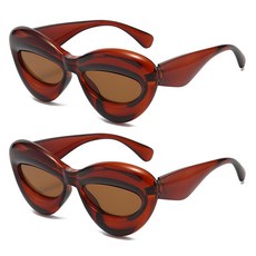 Allode 泡泡厚重派對眼鏡, 2個, TYPE08咖啡色