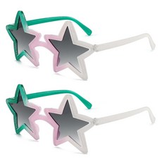 알로데 그라데이션 파티안경, TYPE06그린핑크, 2개