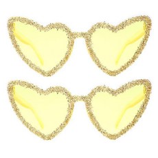 Allode 糖果愛心派對眼鏡, TYPE03黃色, 2個