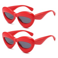 Allode 泡泡厚重派對眼鏡, 2個, TYPE01紅色