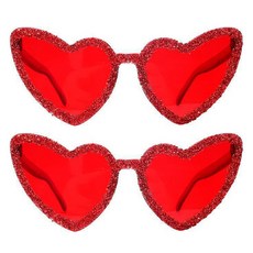 Allode 糖果愛心派對眼鏡, TYPE02紅色, 2個