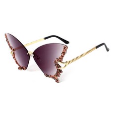 Allode 蝴蝶閃亮派對眼鏡, TYPE01深紫色, 1個