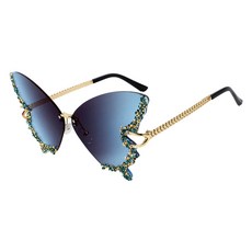 Allode 蝴蝶閃亮派對眼鏡, TYPE04深藍色, 1個