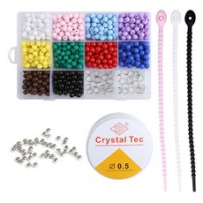 오로라데코덴 알록달록 구슬 비즈공예 DIY키트 세트, 1세트