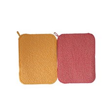 WFH 유기농 순면 The 클린수세미 레드 + 옐로우 세트, 2개입, 1세트