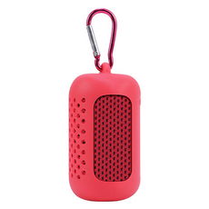 휴대용 냉감 스포츠타월 + 버클커버 세트 30 x 80 cm, 붉은색, 1세트