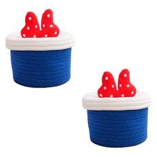 Block Mart 棉質收納籃, 藍白色, 2個