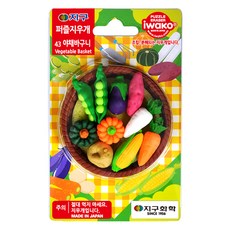 이와코 지구화학 지구 퍼즐 지우개, 43 야채바구니, 1개