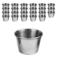 不鏽鋼醬料碗 2.5號, 銀, 24個