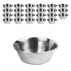 KITCHENCHOIS Mrs Home不鏽鋼醬料碗 1.5號, 24個, 銀