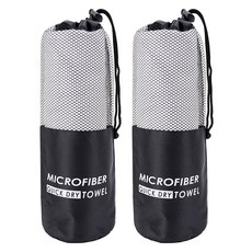 Dajeongdagam 超細纖維乾式運動毛巾+塑膠袋組合, 白色, 2個