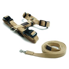 ATTI FRIEND 狗狗防暴衝H型胸背帶 + 織帶牽繩套組, 全米色, 1套