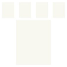 1991 Project 鑽石畫保護膜 A4, 5個, 白色