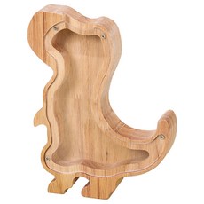 透明壓克力木質恐龍存錢筒, 1個, 單一顏色