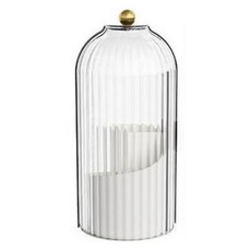 MONACO OLIVE 360度旋轉滑蓋化妝刷具收納盒, 白色, 1入